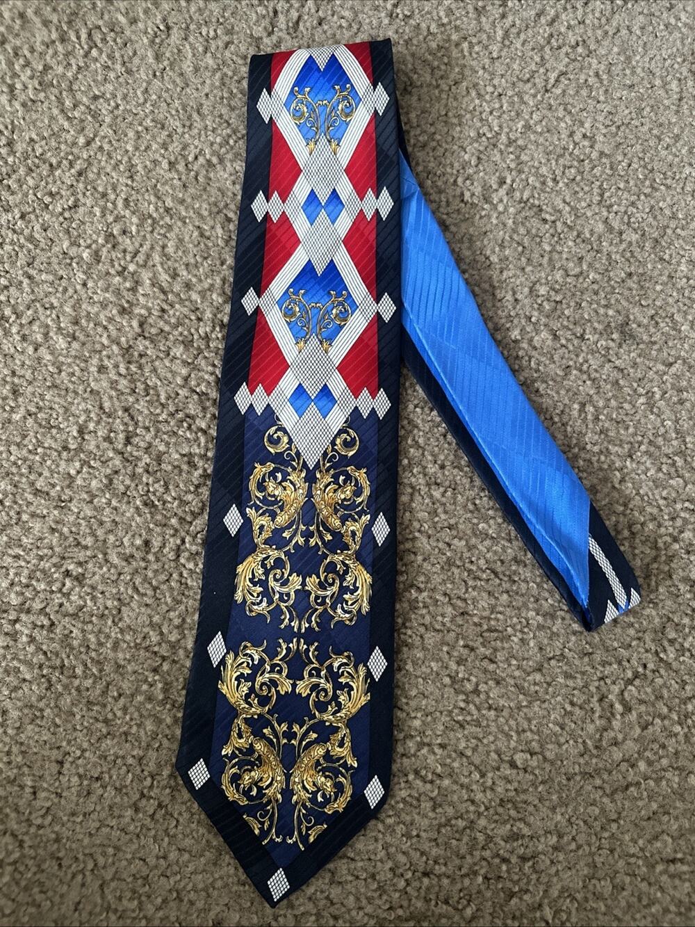 Men’s VTG Valentino Rudy 100% Silk Multicolor Tie Italy